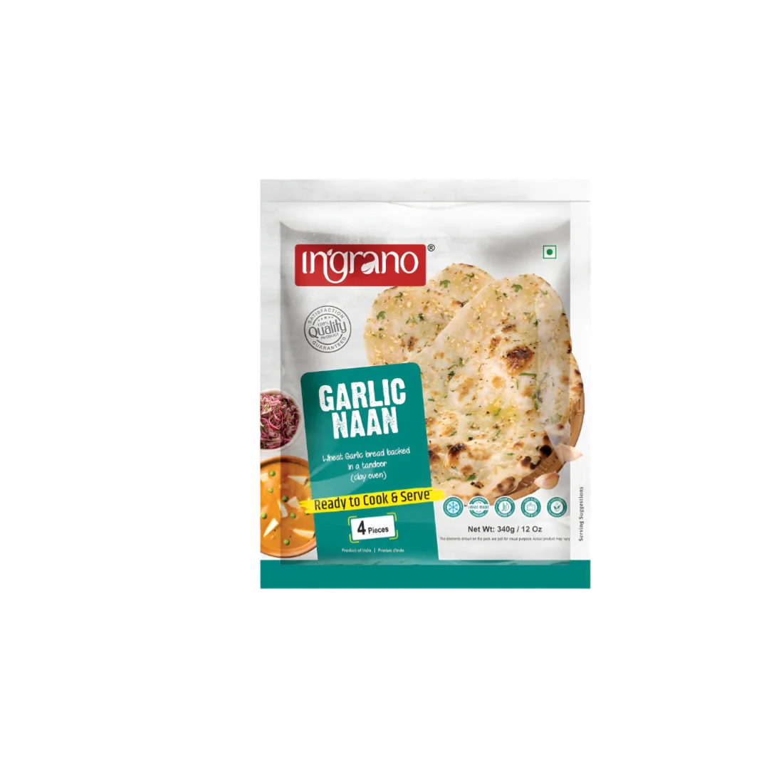 Ingrano Ingrano Garlic Naan 340g (4 Pcs) 